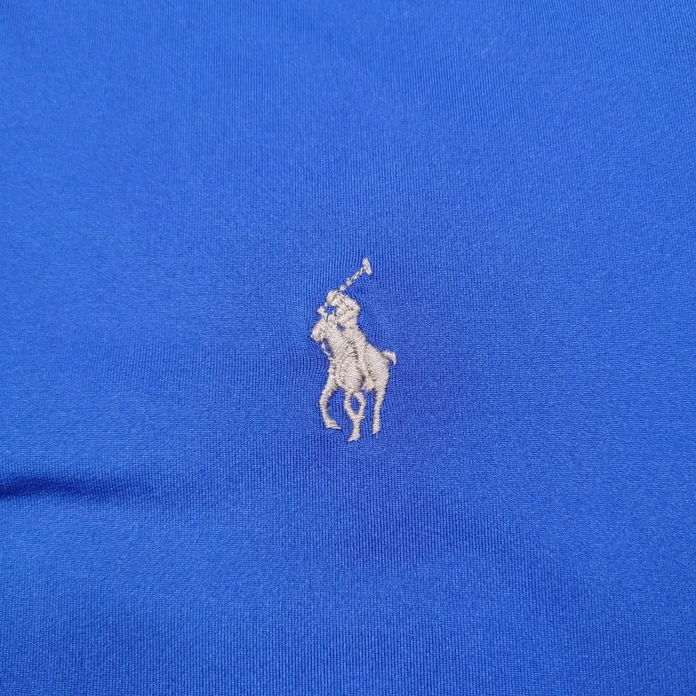 Polo Ralph Lauren Mens Performance Polo Shirt Blue Short Sleeve Medium